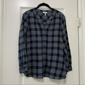 [Sold Joie Nepal Black & White Plaid Shirt Size S